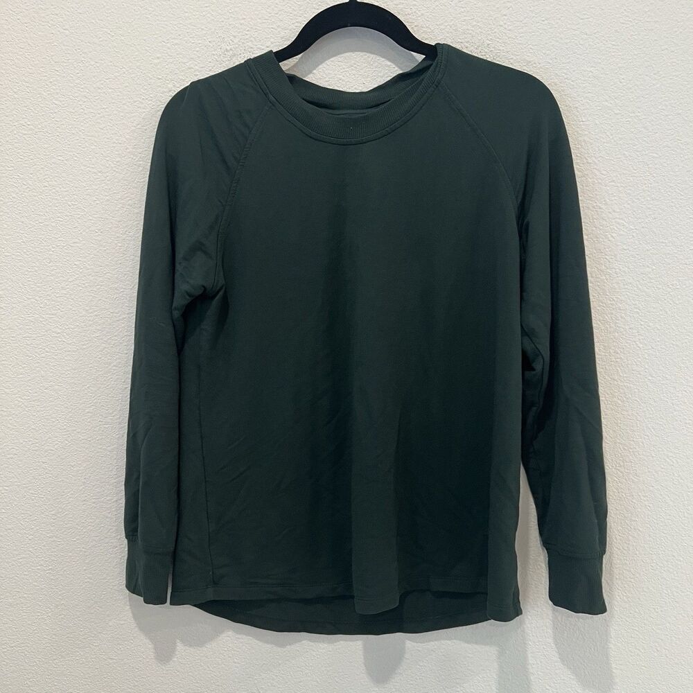 Lake Pajamas Top Long Sleeve Dark Green Modal Loungewear Size S